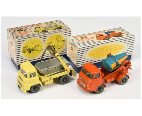 Dinky pair of Commercial Vehicles - Including (1) 960 Albion Chieftain Cement Mixer - orange with mid blue &amp; yellow barre