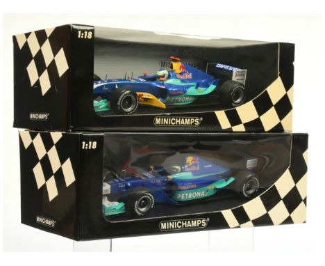 Minichamps 1/18 scale pair (1) 100040011 Sauber Petronas C23 - G. Fisichella (2) 100020098 Sauber Petronas Showcar 2002 - Nea