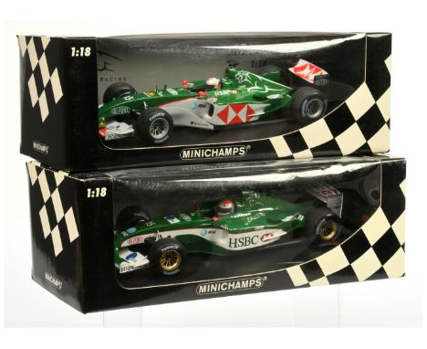 Minichamps 1/18 scale pair (1) 100040085 Jaguar Racing Showcar 2004 (2) 100030115 Jaguar Racing R4 - J. Wilson - Near Mint to