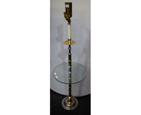 A contemporary three-light standard lamp