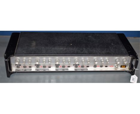 A vintage H H Electrionics  MA100 Mixer Amplifier, with 100 watt power, 5 channel PA amplifier 'head' with a switchable sprin