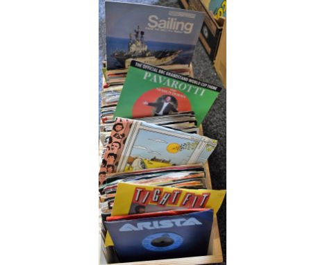 Vinyl Records - 7" singles including Abba; Santana; The Yetties; The Applejacks; The Eagles; Kate Bush; Steeleye Span; Strawb