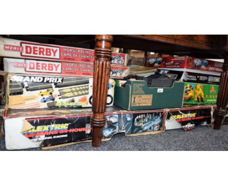 A Scalextric Le mans 24 hour part set; another; others, Grand Prix, Mighty Morphing Power Rangers, track, etc