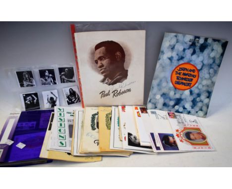Music Ephemera - Rolling Stones Roundhay Park ticket, Paul Rufeson signed concert programme, Peter Andre signed CD etc 