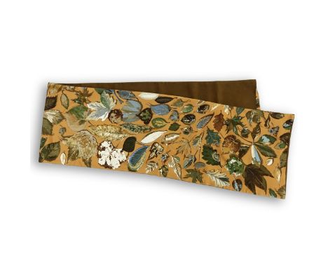 Hermes Autumn Leaves Silk and Angora Winter Scarf. Labeled appropriately. Measures 64" x 11". Domestic Shipping:&nbsp;$30.00&