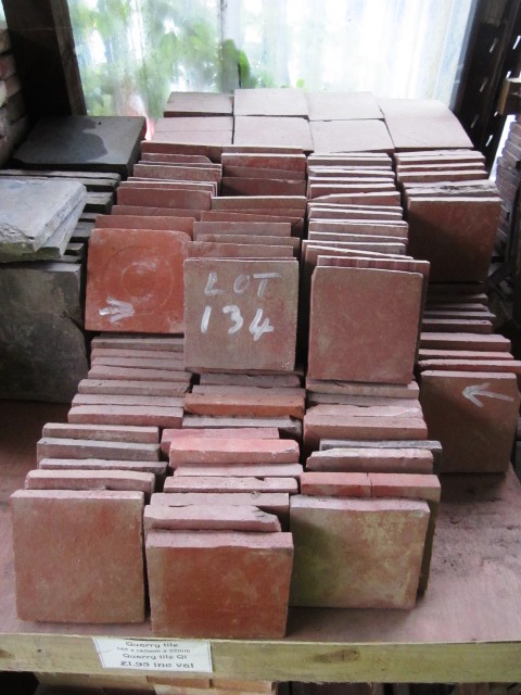 Quantity Of Reclaimed Red Quarry Tiles Q1 145mm X Approx 215 Lot 134 Quantity Of Reclaimed Red Quarry Tiles Q1 145mm X Approx
