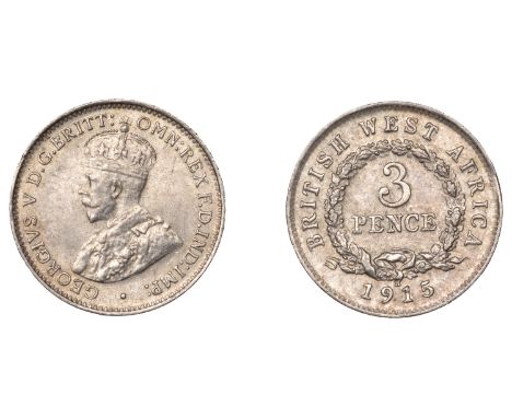 British West Africa, George V, Threepence, 1915h (Vice 120; KM 10). A few light marks, otherwise extremely fine, scarce £120-