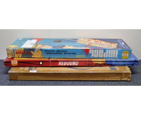 A box vintage bagatelle and 2 other vintage games.