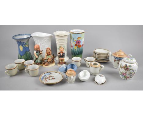 A Collection of Various Ceramics to Include Belleek Vase, Wedgwood Jasperware Egg, Goebel Figures etc 