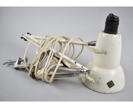 A Vintage Table Mounting Adjustable Work Light 