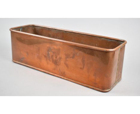 A Mid 20th Century Rectangular Copper Planter, 43x15x13cm high 