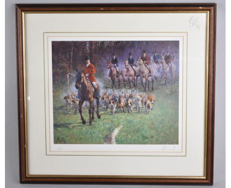 A Framed Limited Edition Hunting Print, 32x27cm 