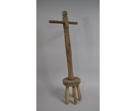 A Vintage Wooden Five Peg Dolly 