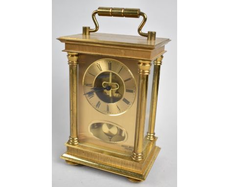 A Mid 20th Century Brass Cased Carriage Clock by Anstey and Wilson, 19cm high 