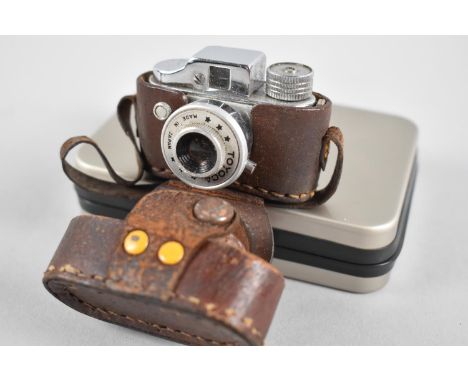 A Vintage Japanese Miniature Camera by Toyoca with Leather Case 