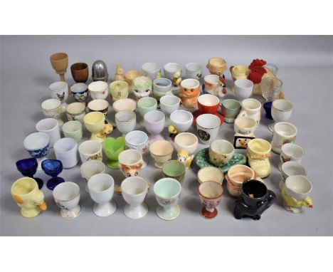 A Collection of Vintage Novelty Egg Cups etc 