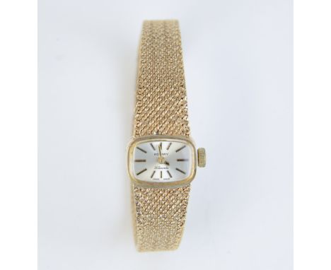 Rotary, a 9ct ladies Swiss gold bracelet watch, approx 28.80gms.