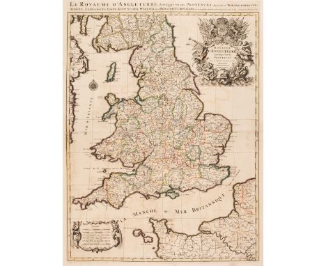 England &amp; Wales. Jaillot (Alexis-Hubert &amp; Sanson Nicolas), Le Royaume d'Angleterre distingué en ses Provinces..., Par