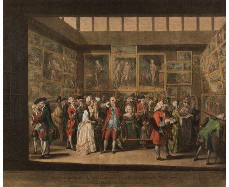 * Earlom (Richard). The Exhibition of the Royal Academy of painting in the Year 1771 [and] The Inside of the Pantheon in Oxfo