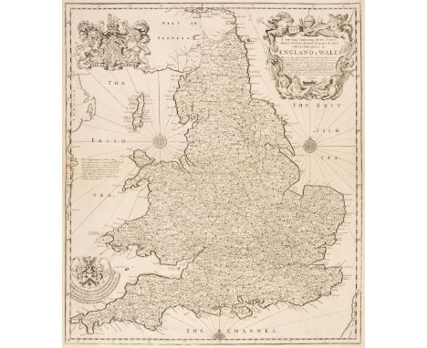 England &amp; Wales. Walton (Robert), A New Map Containing all the Citties &amp; Market Townes, Rivers, Bridges &amp; other c