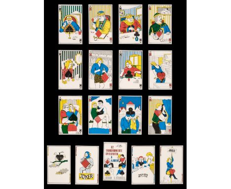 * German playing cards. Transformation pack, Munich: Siegfried Heilmeier, 1989, a complete deck of 56 colour printed transfor