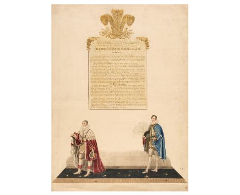 George IV. Ceremonial of the Coronation of King George the Fourth, [being plate 20 from the work by George Naylor, 1823-27], 