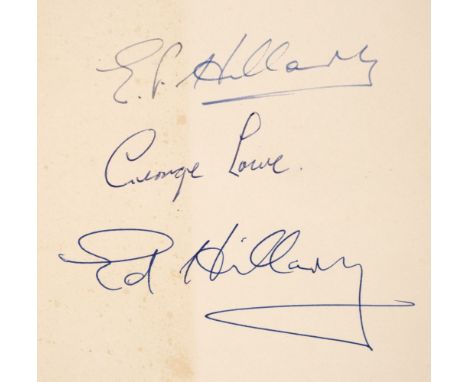 Hunt (John). The Ascent of Everest, 1st edition, double signed copy, London: Hodder &amp; Stoughton, 1953, double signed by E