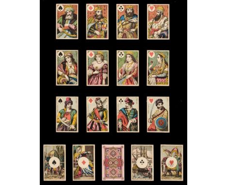 * German playing cards. Hausmann-Spiel, [or] Luxus-Spielkarte Vier-Erdteile (Luxury Playing-Cards Four Continents), variant 1