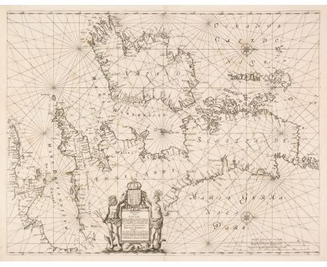 British Isles. Jansson (Jan), Pascaart Vant Canaal Tusschen Engelandt..., Amsterdam [1657], uncoloured engraved sea chart ori