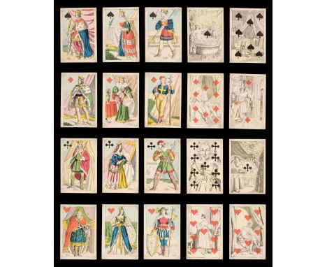* German playing cards. Galantes Spiel (Lover's pack), Frankfurt am Main: Johann Anton Steinberger, circa 1840, a complete de
