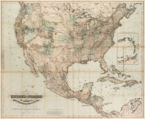 United States. Colton (G. W. &amp; C. B. &amp; Co. publishers), Colton's Map of the United States of America, The British Pro