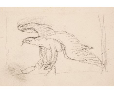 * Tunnicliffe (Charles Frederick, 1901-1979). Eagle sketches, pencil on paper, one sketch to each side, 9 x 14 cm, together w
