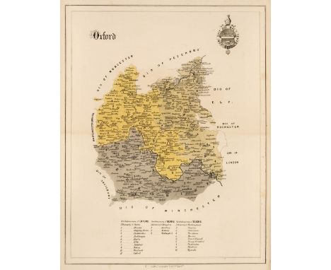 Law (James Thomas &amp; Francis William F). A New Set of Diocesan Maps, Birmingham, [1864], 27 lithographic maps by W.J.Sacke