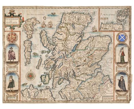 Scotland. Speed (John), The Kingdome of Scotland, Thomas Bassett &amp; Richard Chiswell [1676], hand-coloured engraved carte-