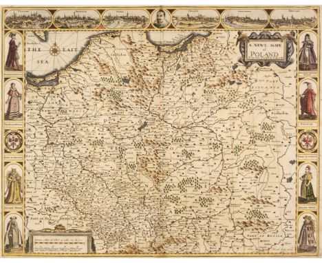 Poland. Speed (John), A Newe Mape of Poland done into English..., Thomas Bassett &amp; Richard Chiswell [1676] hand-coloured 