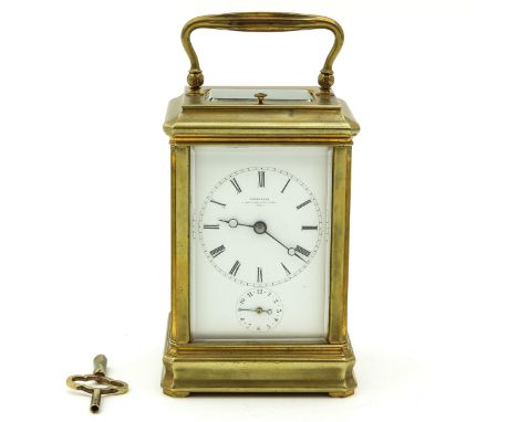 with half-hour striking mechanism, alarm clock and repeater, English anchor escapement, maker Drocourt, France, ca.1860, heig