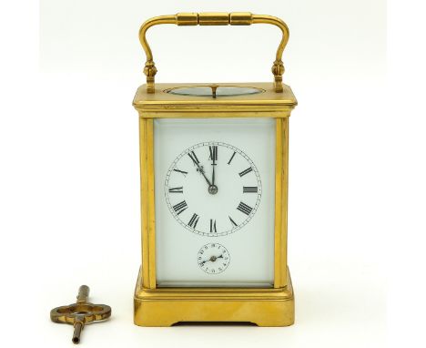 with alarm clock, striking mechanism is petite sonnerie and repetition is grande sonnerie, Corniche case, anchor escapement, 