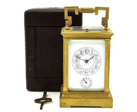 with alarm clock, striking mechanism, 5-minute repetition and hour repetition, cylinder escapement, Anglaise case, France, ca