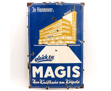 enamel, Magis Kaufhaus Hannover, 77 x 118 cm.
