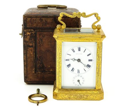 with striking mechanism on bell, alarm clock and repeater, Swiss anchor escapement, markings Dent a Paris, maker Paul Garnier