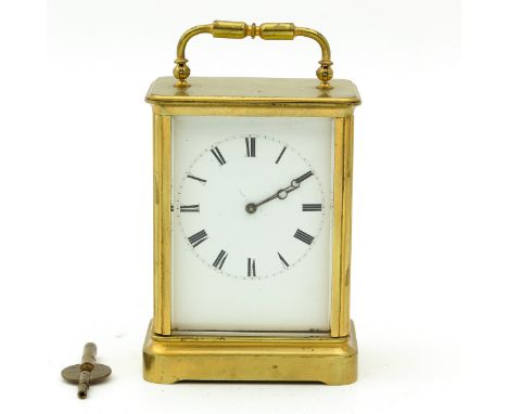 with alarm clock, Switzerland, 20th century, brass case, height 9 cm.