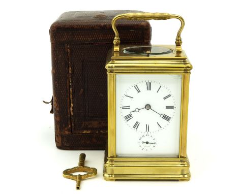 petite en grande sonnerie, with alarm clock and repetition, Gorge case, English anchor escapement, maker Drocourt, France, ap