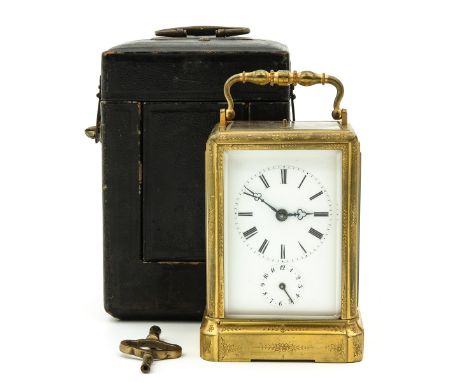 One piece case, with going and striking mechanism, alarm clock and repetition, Jules escapement, approx. 1840, height 12 cm.,