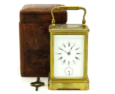 with alarm clock and half hour striking mechanism, Corniche case, English anchor escapement, t.a. AH. Rodanet, France, ca.190