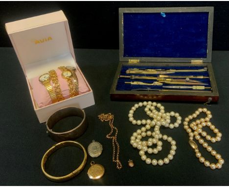 Jewellery &amp; Watches - a 9ct gold cased lady's Eclipse wristwatch, expanding bracelet;  others gold plated Seconda etc;  r