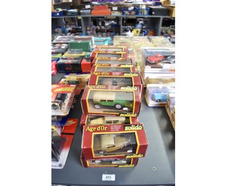 Twenty Solido Age d'Or die-casts, all vintage cars including Mercedes, Renaulkts, Rolls Royce etc