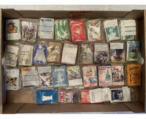 A box of vintage Playing Cards, all Pepys and all incomplete include Muffin, Peter the Wolf, Biggles, Punch &amp; Judy etc