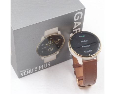 GARMIN: Venu 2, Smartwatch, with two straps, instructions and box, ready to be linked to phone. UK P&amp;P Group 1 (£16+VAT f