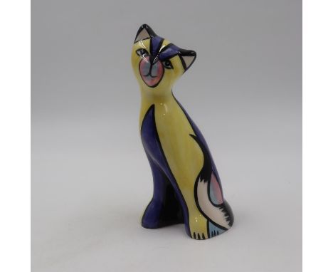 Lorna Bailey cat, Andy, no cracks or chips, H: 17 cm. UK P&amp;P Group 1 (£16+VAT for the first lot and £2+VAT for subsequent