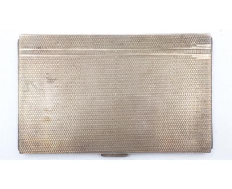 Hallmarked silver cigarette case, Birmingham assay, maker WN&amp;SR, 205g. UK P&amp;P Group 1 (£16+VAT for the first lot and 